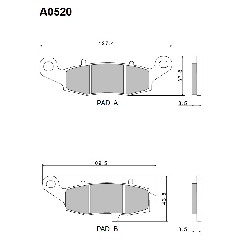 NISSIN KLOCKI HAMULCOWE KH229 PREMIUM SEMI-METALLIC (SPIEK METALICZNY)