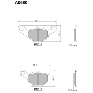 NISSIN KLOCKI HAMULCOWE KH230 / KH396 PREMIUM SEMI-METALLIC (SPIEK METALICZNY) (ECE R90) (MADE IN JAPAN)