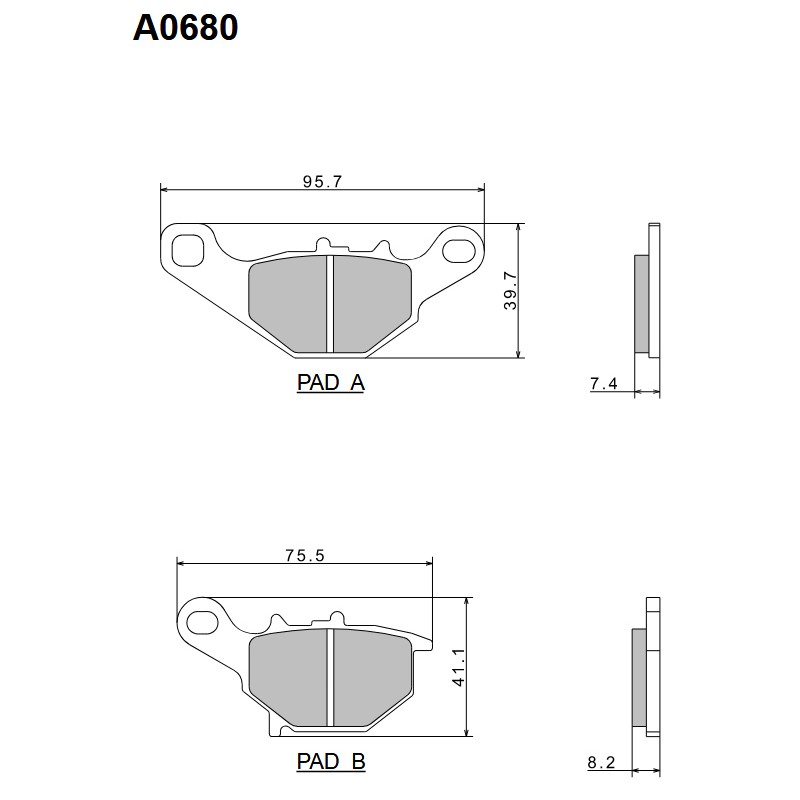 NISSIN KLOCKI HAMULCOWE KH230 / KH396 PREMIUM SEMI-METALLIC (SPIEK METALICZNY) (ECE R90) (MADE IN JAPAN)