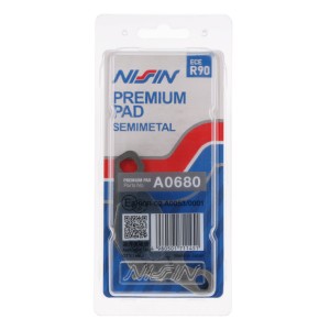 NISSIN KLOCKI HAMULCOWE KH230 / KH396 PREMIUM SEMI-METALLIC (SPIEK METALICZNY) (ECE R90) (MADE IN JAPAN)