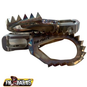 FM-PARTS OFFSET SPODNÓŻKI (KOMPLET) STAINLESS FOOTPEGS KTM / HUSQVARNA / GAS GAS '24 - KOLOR STALOWY