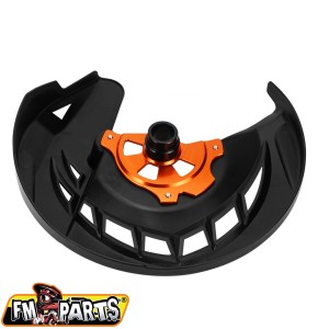 fm-parts osłona tarczy hamulcowej przód ktm \'15-\'23 kolor czarno pomarzńczowy (ośka 22mm)