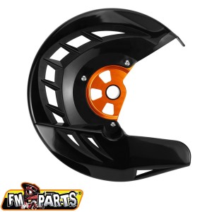 fm-parts osłona tarczy hamulcowej przód ktm \'15-\'23 kolor czarno pomarzńczowy (ośka 22mm)
