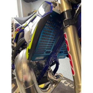 Osłony chłodnicy aluminiowe Sherco - niebieskie kratki - FM-PARTS