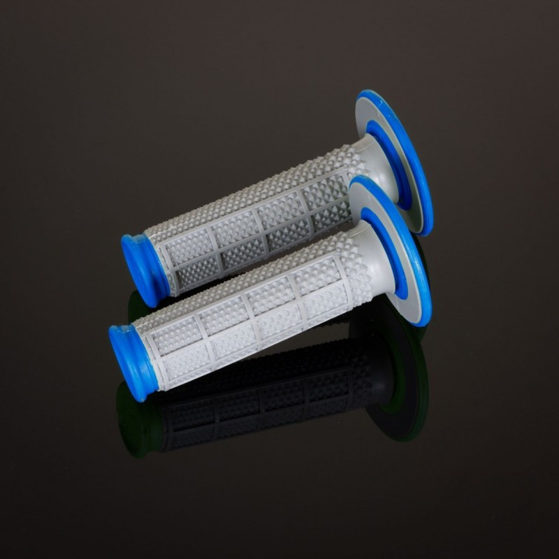 Manetki Renthal MX Dual Compound Tapered Blue H/Waff | Szary/Niebieski