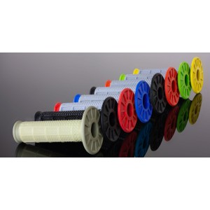 Manetki Renthal MX Dual Compound Tapered Half Waffle Szary/Czerwony