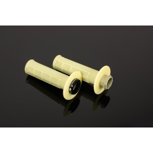 Manetki Renthal MX R-Works Lock-On Aramid Kremowe - Sklep Motocyklowy