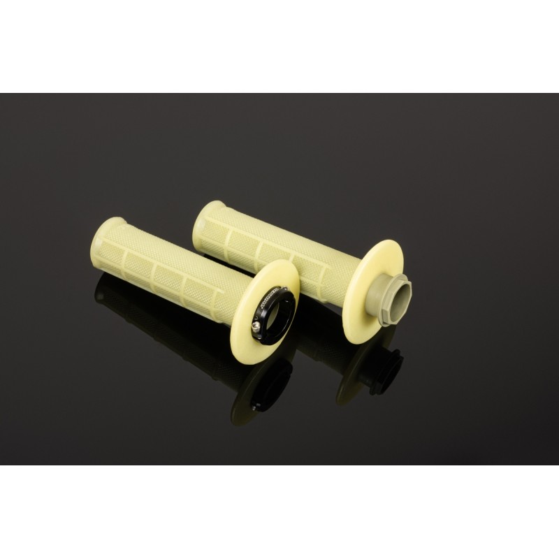 Manetki Renthal MX R-Works Lock-On Aramid Kremowe - Sklep Motocyklowy