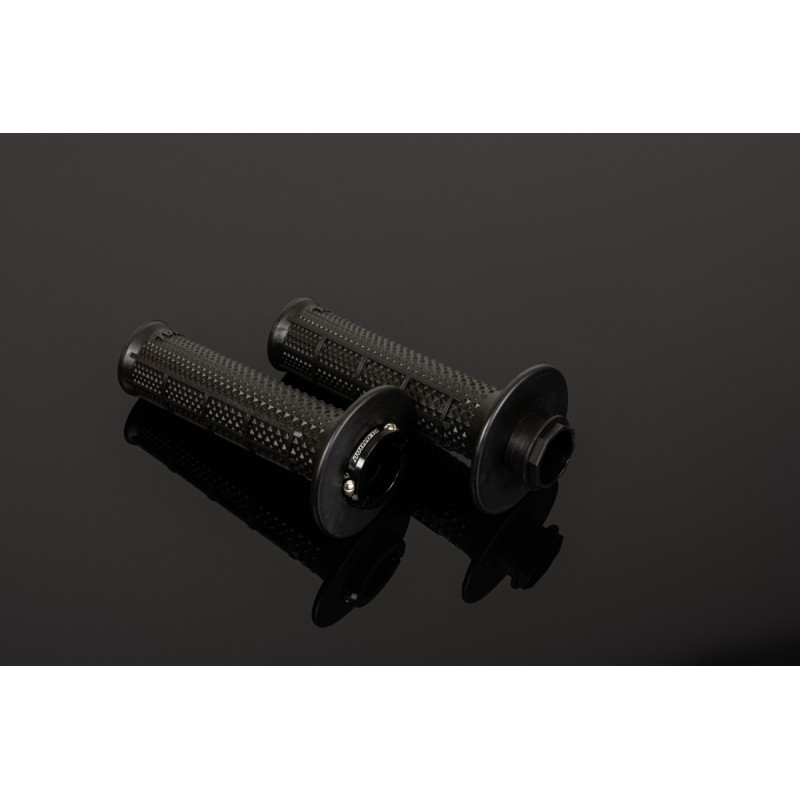 Manetki Renthal MX R-Works Lock-On UltraTacky w kolorze czarnym