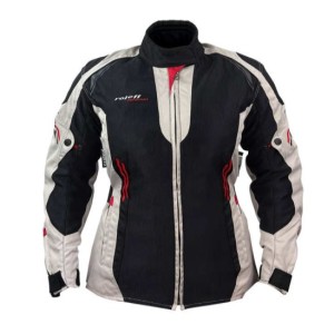 ROLEFF (2025) Kurtka tekstylna letnia (Mesh) damska kolor czarny/beżowy/czerwony rozmiar L