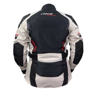 ROLEFF (2025) Kurtka tekstylna letnia (Mesh) damska kolor czarny/beżowy/czerwony rozmiar L