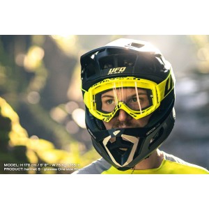 Kask rowerowy MTB/E-Bike DEFCON-ONE Full Face XL - Czarny/Szary - Kolekcja 2024