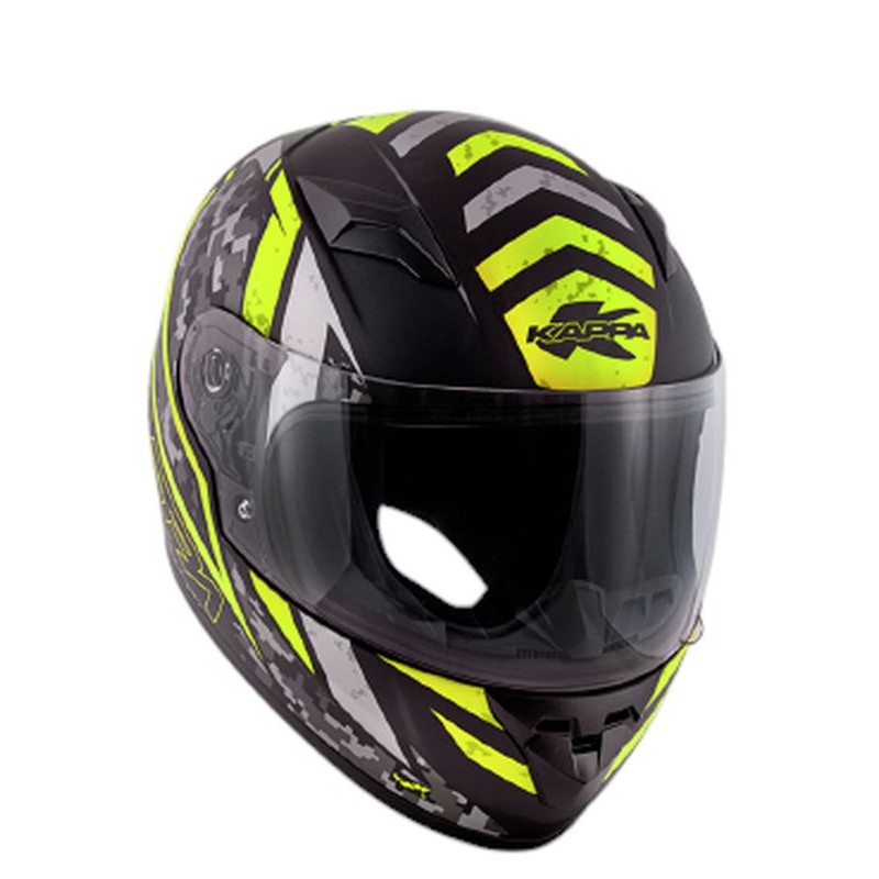 KASK KAPPA KJ04 EVO PROX JUNIOR CZARNY ŻÓŁTY FLUO MATT ROZMIAR 52/L