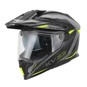 Kask Kappa 2025/05 KV33 Graphic Wizzard Enduro Dual Off Road - Czarny/Szary/Żółty Fluor