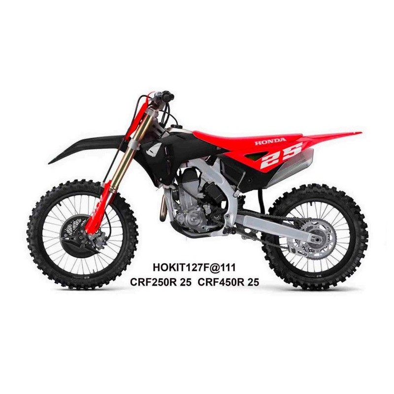 Komplet plastików UFO 2025/11 z osłonami teleskopów Honda CRF 250 R / 450 R '25-'26 kolor czerwony