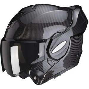 SCORPION KASK SZCZĘKOWY EXO-TECH CARBON SOLID BLACK KOLOR CZARNY POŁYSK ROZMIAR M