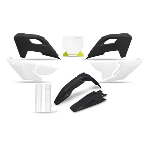 Komplet plastików UFO 2025/11 z osłonami teleskopów (amortyzatorów) do Husqvarna TC 125/250 '23-'24, FC 250/350