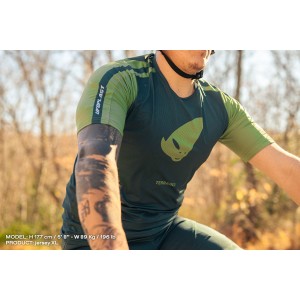 UFO Koszulka Rowerowa MTB/E-Bike Terrain SV1 Jersey Szary/Zółty Fluor L