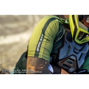 UFO Koszulka Rowerowa MTB/E-Bike Terrain SV1 Jersey Szary/Zółty Fluor L