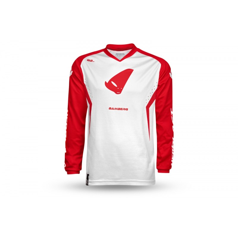 UFO Koszulka Bamberg Jersey Cross Biały/Czerwony L - Kolekcja 2024