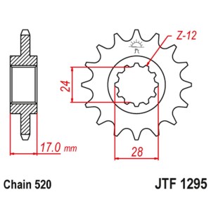 Zębatka przednia 295M 15 Honda CBR 600 F2/F3 '91-98' (295M15JT) - konwersja