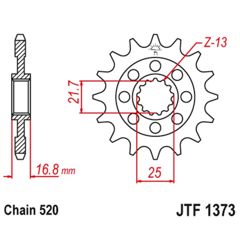 Zębatka przednia JT 2042 15 Honda NC 750X/S/DCT, Integra 750 DCT '14-'15
