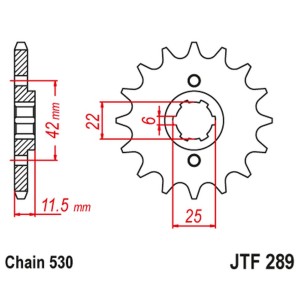 JT ZĘBATKA PRZEDNIA 277 16 HONDA FT 500 '82-'84 (27716JT) - ŁAŃC. 530 (PC07)
