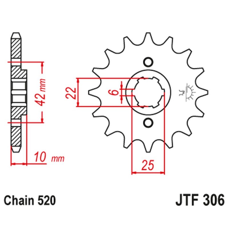 Zębatka przednia 281 14 do HONDA NX 650 DOMINATOR '88 (grubość 10mm)