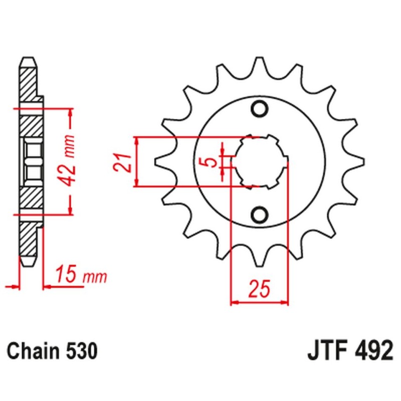 JT ZĘBATKA PRZEDNIA 7003 14 DUCATI 500/600 PANTAH SPORTS '80-84' (700314JT)