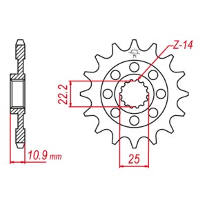 Zębatka przednia 2145 16 Aprilia 450/550 RXV-SXV 06-12 SWM300/500 (214516JT)
