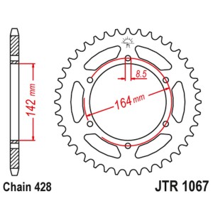 Zębatka tylna 4525 52 Hyosung GT 125 '03-'15 (JTR1067.52) (łańc. 428)