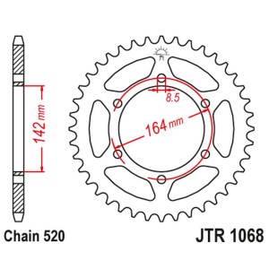 JT ZĘBATKA TYLNA 4538 46 HYOSUNG GT 250 '04-15' - ŁAŃC. 520