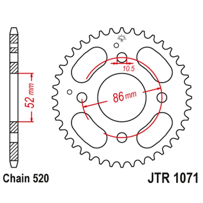 JT ZĘBATKA TYLNA 4621 31 KYMCO MXU/MXR50/150 \'02-\'13 (462131JT)