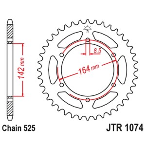 JT ZĘBATKA TYLNA 4589 44 HYOSUNG GT 650 '04-'15 (ŁAŃC. 525)