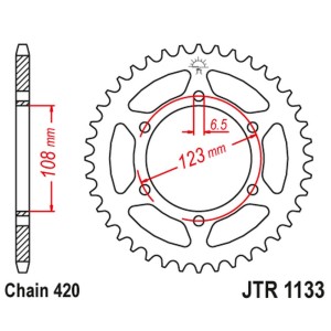 Zębatka tylna do Aprilia RS 50, Derbi GPR 50, Senda SM 50 - 4412 52 JT
