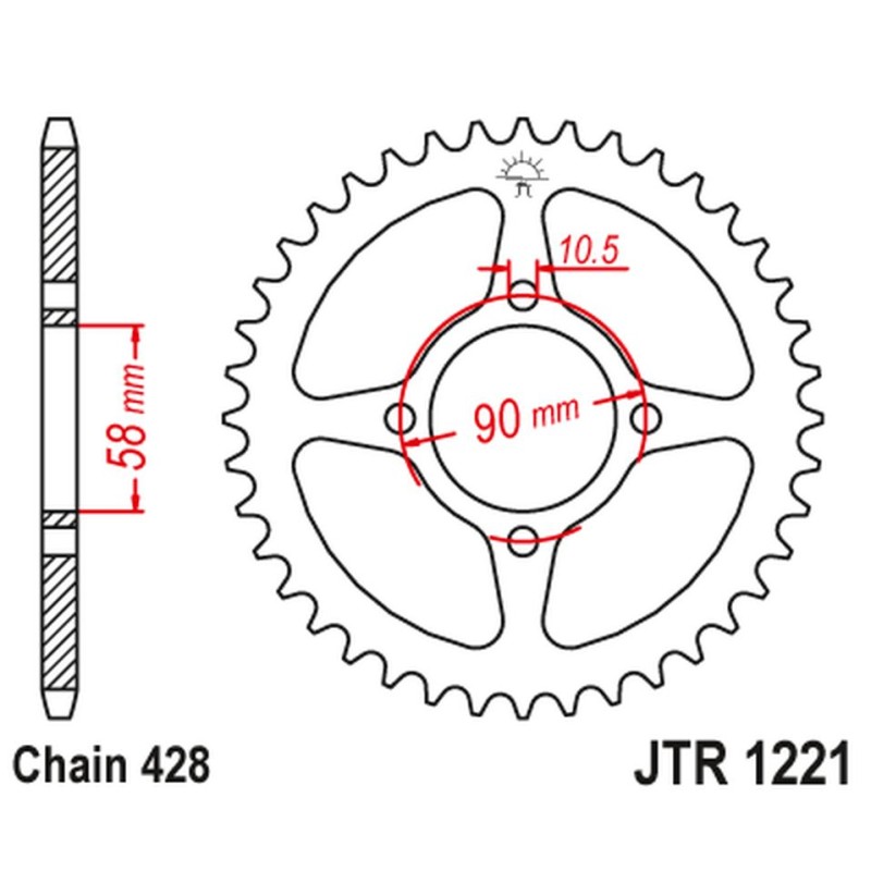 Zębatka tylna 42 JT do Honda CBR 125 11-17