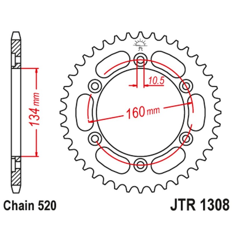 Zębatka tylna 4400 45 Honda CBR 600F '01-20', CBR 900 RR '00-03', CBR 1000 RR '04-20', VTR 1000 SP1/SP2 '00-06'