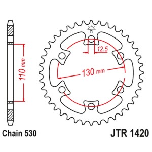 Zębatka tylna 4401 40 do Bombardiera DS 650 '00-'03 (JTR1420.40)