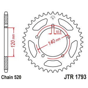 Zębatka tylna 4397 42 Triumph 865 Bonneville/Thruxton '15-'16, Scrambler '16-'17