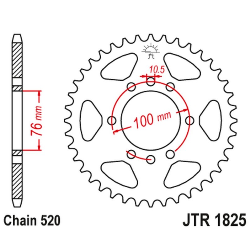 Zębatka tylna do Suzuki VL 250 Intruder LC '00-04': LT 250/300 '86-89': GN 400 '80-82': LT 500 '88-92': DR 500 '88-92'