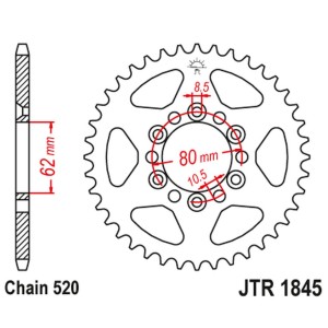 JT ZĘBATKA TYLNA 4324 37 YAMAHA TDR 125 '93-'99 (432437JT) - ŁAŃC. 428