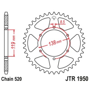 JT ZĘBATKA TYLNA 213 48 HUSABERG FC/FE/MX 350/400/499/501/600 '92-99' (21348JT)