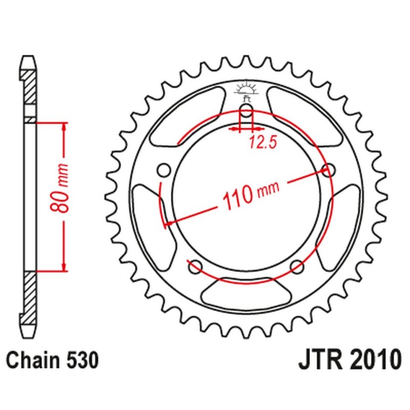 JT ZĘBATKA TYLNA 334 46 TRIUMPH 750/900/955/1000/1200 TROPHY/DAYTONA/SPRINT/TIGER/TRIDENT '91-03' (33446JT)