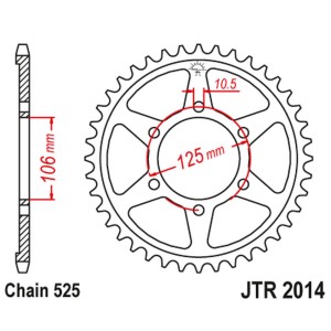 Zębatka tylna do motocykla Triumph 675 '06-'16 - 452939JT (Łańcuch 525)