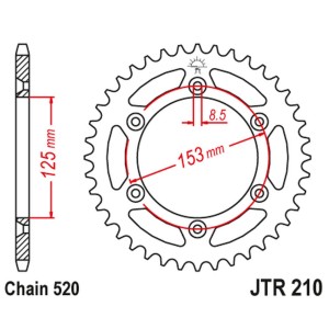 JT ZĘBATKA TYLNA 289 42 HONDA CRF 230 XR 250 XR 400 - ŁAŃC. 520