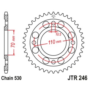 JT ZĘBATKA TYLNA 246 35 HONDA CM 400T '79-'81 (NC01)