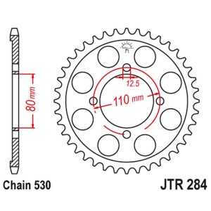 JT ZĘBATKA TYLNA 284 38 HONDA CB 650 Z,A,B,C '79-'82 - ŁAŃC. 530
