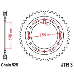 JT ZĘBATKA TYLNA 4613 41 BMW F 650 GS '09-'12, F800GS 08-18 - Zębatka tylna do motocykli BMW