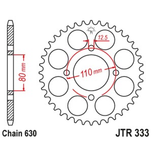 Zębatka tylna 333 41 do HONDA CB 750 F '77-80' (33341JT) (Łańcuch 630)