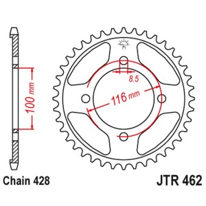 Zębatka tylna JT JTR462 51 Kawasaki KX 80 '86-99', KX 85 '01-20', KX 100 '86-21'